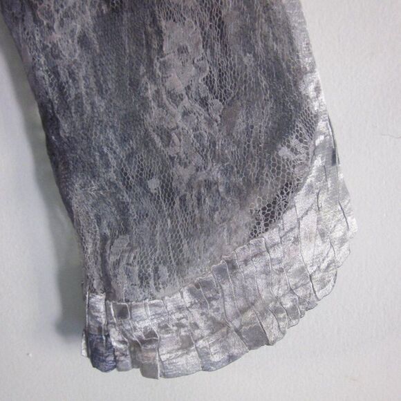 Komarov Womens Size M Button Up Blouse with Lace Up Back - Picture 14 of 14